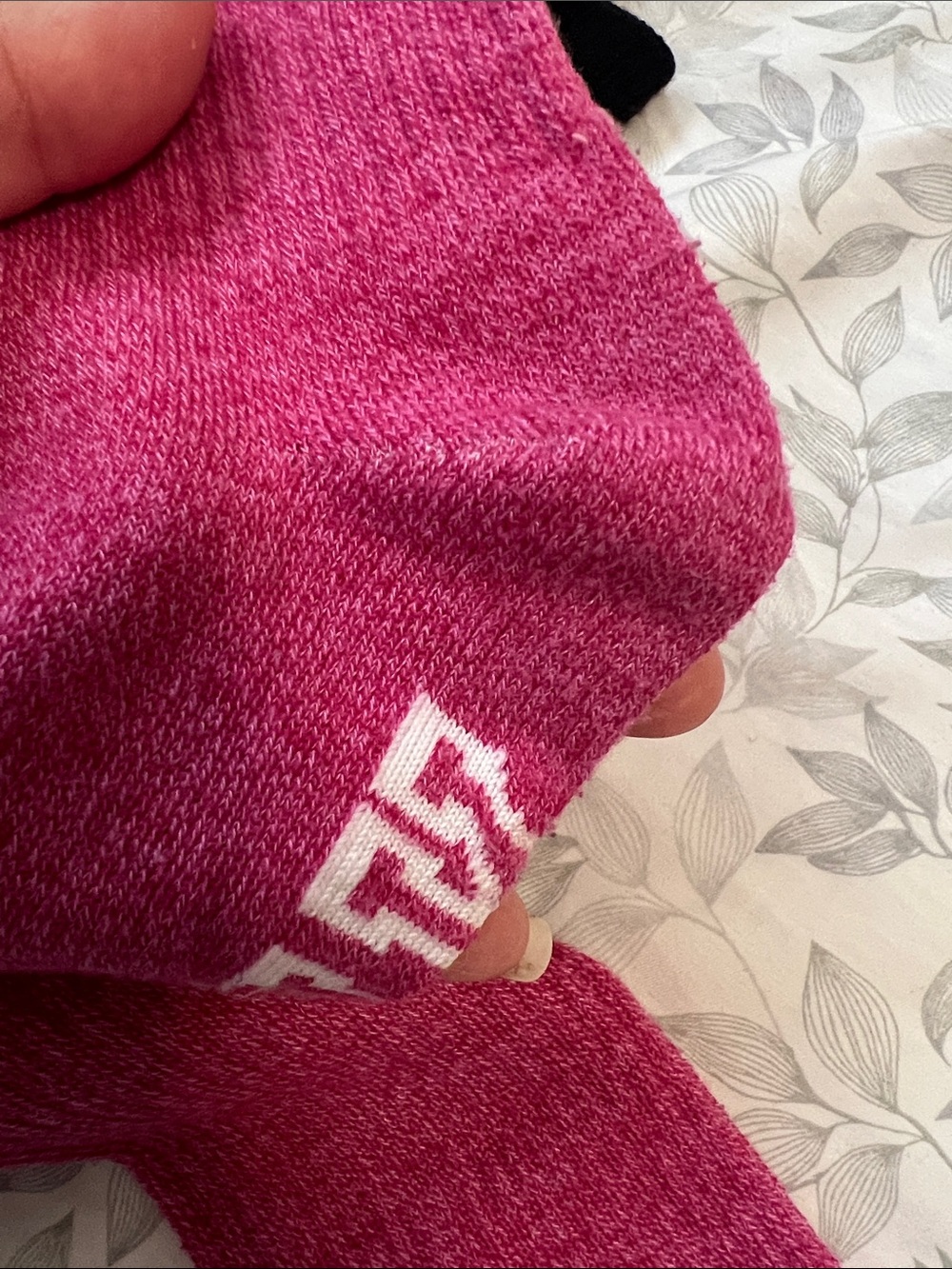 PINK vs Pink & Black Crew Socks - Pack of 2 - Picture 9 of 12